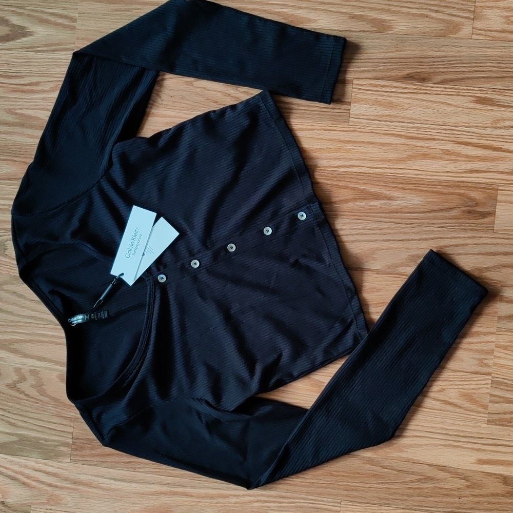 Calvin Klein Performance Cropped Cardigan - Picture 3 of 6